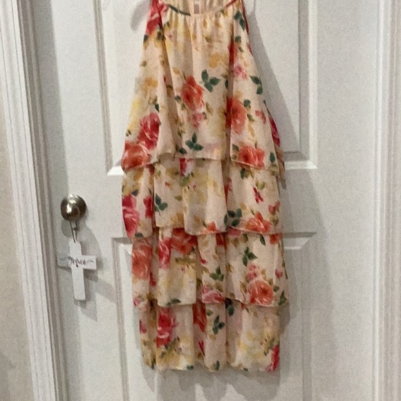 Size 3X Haptics by Holly Harper Plus Peach Floral Dress - Picture 2 of 10